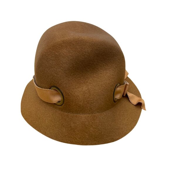 Liz Claiborne Womens Camel Wool Bucket Hat Ribbon Bow Detail One Size - Picture 8 of 11
